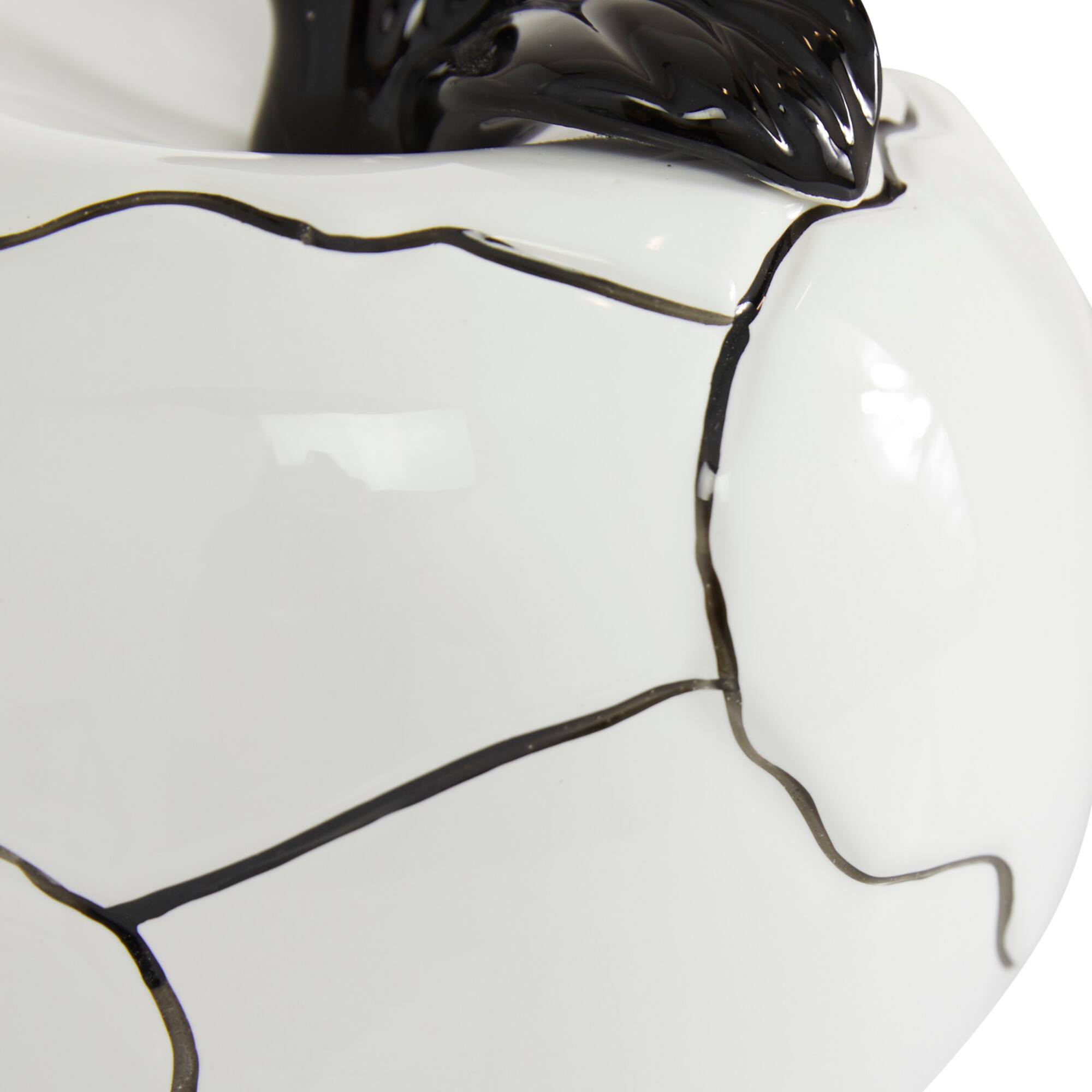 Set of 2 White Dolomite Contemporary Sculpture, 6", 9"